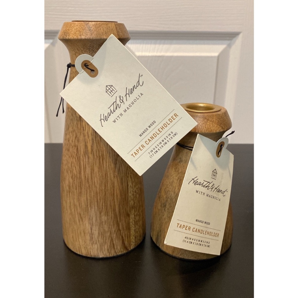 Wood Taper Candle Holders - Hearth and Hand Magnolia